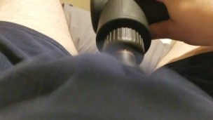 Cum in boxers - massager helps prep another pair for sale 💦🤑