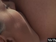 Gorgeous lesbians play with each others trimmed pussies 1/16