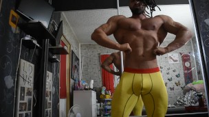 ripped as fuck stip flex hard show off jerk and cum all over