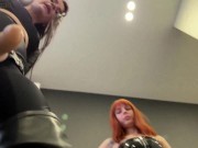 Smoking Goddesses Kira and Sofi POV Strap-on Femdom Humiliation 7/16