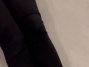 Cum on black legging  1/16