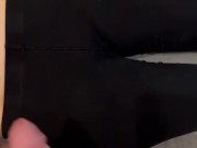 Cum on black legging  5/16