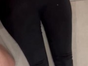 Cum on black legging  6/16