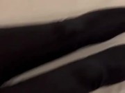Cum on black legging  7/16