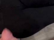 Cum on black legging  8/16