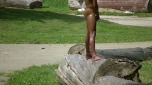 Xu Xin Xia on the Tree Trunk