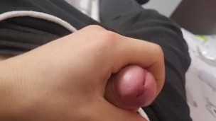Teen boy strips to show off his big cock