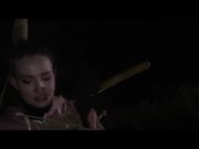 Baring her cross a forelorn teen submissive is rewarded with doms throbbing cock down her throat under the night sky 6/16