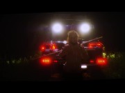 Baring her cross a forelorn teen submissive is rewarded with doms throbbing cock down her throat under the night sky 9/16