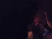 Sloppy blowjob from hot neighbor girlfriend with big tits