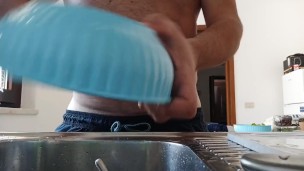 I just wanted to wash dishes but he needs to pee ;)