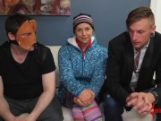 Submissive blonde gags masters cock before getting her ass stretched 15/16