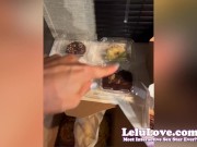 Getting emotional about MILFhood, eating over a DOZEN of these, cumshot all over my ass, grinding in the shower - Lelu Love 9/16