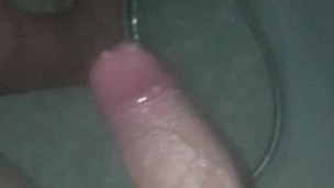 Handjob on a bath with a big dick