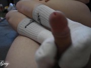 Sexy Footjob In Long Socks 🍆 | Miley Grey 10/16
