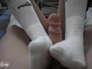 Sexy Footjob In Long Socks 🍆 | Miley Grey 3/16