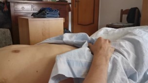 morning wank as soon as I wake up on the bed