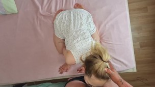 Im Kleid POV in Hals und Fotze gefickt