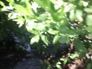 Handsome straight guy enjoys pissing outdoor under a sunny day  1/16