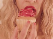 Blonde Eats a Cupcake with Pink Frosting 3/16