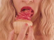 Blonde Eats a Cupcake with Pink Frosting 4/16
