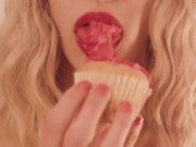 Blonde Eats a Cupcake with Pink Frosting 6/16