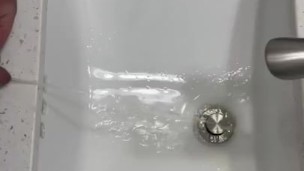 Pissing in my bathroom sink! This was a request..