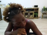 Pregnant College Thot Walked Into Room And Gave Stepdad A Blowjob In Bikini - NubianQueen001 11/16