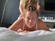 Female orgasm from behind her 3/16