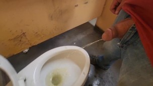 Quick piss many starts and stops