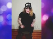 Mistress dressed up as an officer and ready to gag you then take you in 15/16