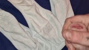 Cumming all over wifes used knickers,,,, wanna buy them