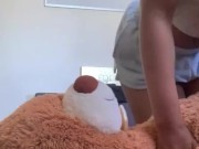 Watch Me DRY HUMP Mr. Teddy w/ Clothes On | EXTREMELY Hairy Black Pussy 1/16