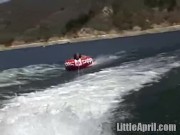 Little April fingering outdoors 14/16