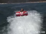 Little April fingering outdoors 15/16