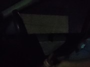 Car jacking and cumming with the door open