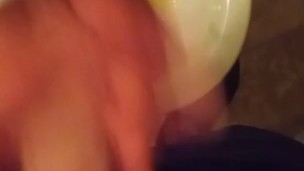 Stroking My Thick Chickdick Over My Pee Yellow Filled Toilet 