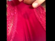 濡れ染みパンティを剛毛まんこに食い込ませてイっちゃう素人【個人撮影】 8/16