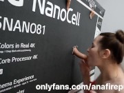 Подросток студентка купила телевизор, а в коробке был огромный член, минет со спермой 6/16