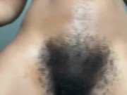 Combing My Bush w l/ The Window Open | EXTREMELY Hairy Black Pussy 9/16