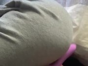 Rubbing STEPSISTER Vibrator On Pussy w/ Clothes On | EXTREMELY Hairy Black Pussy 4/16