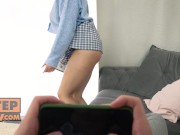 POV - Slutty stepsis Amalia Davis has quickie with stepbro 1/16