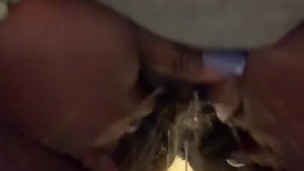 Horny piss on the clock