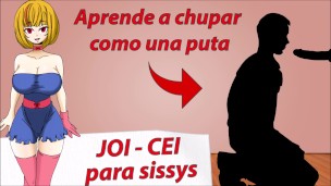 Tutorial para sissys. Como hacer una buena mamada. JOI CEI en español.