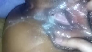 a lot of cum in my pussy after I filled myself with dick this perverted motherfucker🍆🥛🥛💦