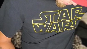 Starwars freak masturbating to starwars porn