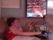 Sexy milf smoking in mini red night dress part 3 3/16