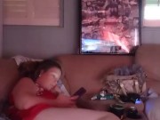 Sexy milf smoking in mini red night dress part 3 4/16