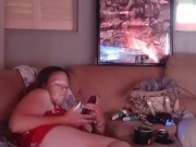 Sexy milf smoking in mini red night dress part 3 9/16