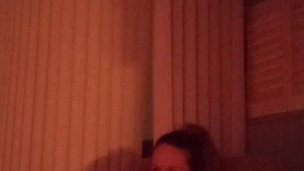 Milf with cleavage showing playing video games 